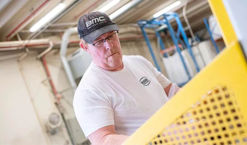 Rudy Van Glabeke working in the production of Bekina Compounds