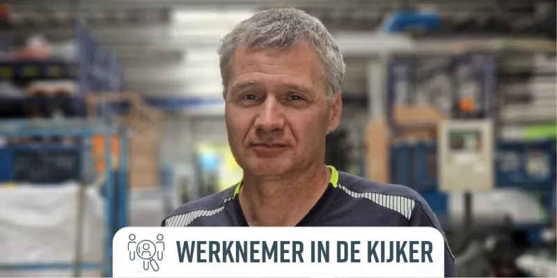 Collega Steve Jooris in de productie van Bekina Indurub